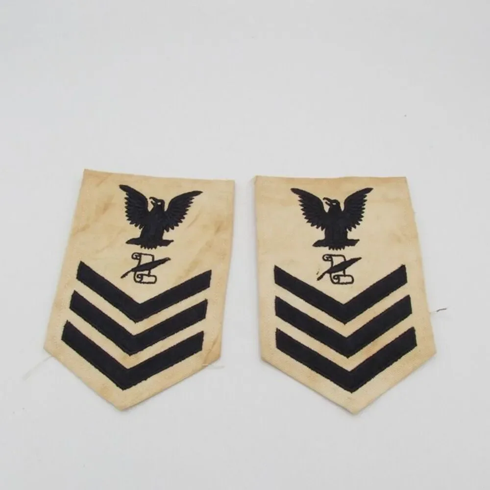 Vintage Navy Badge Patch Petty Officer Set of 5 Journalist WWII Airship